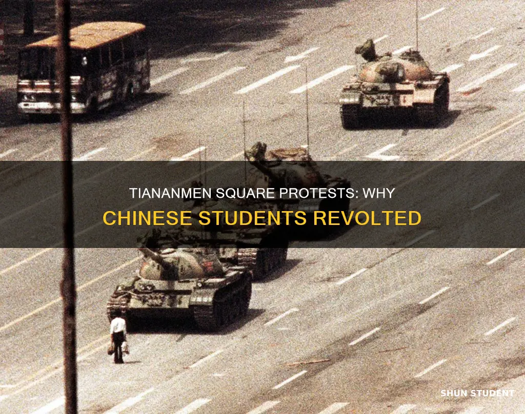 why were chinese university students protesting in tiananmen square