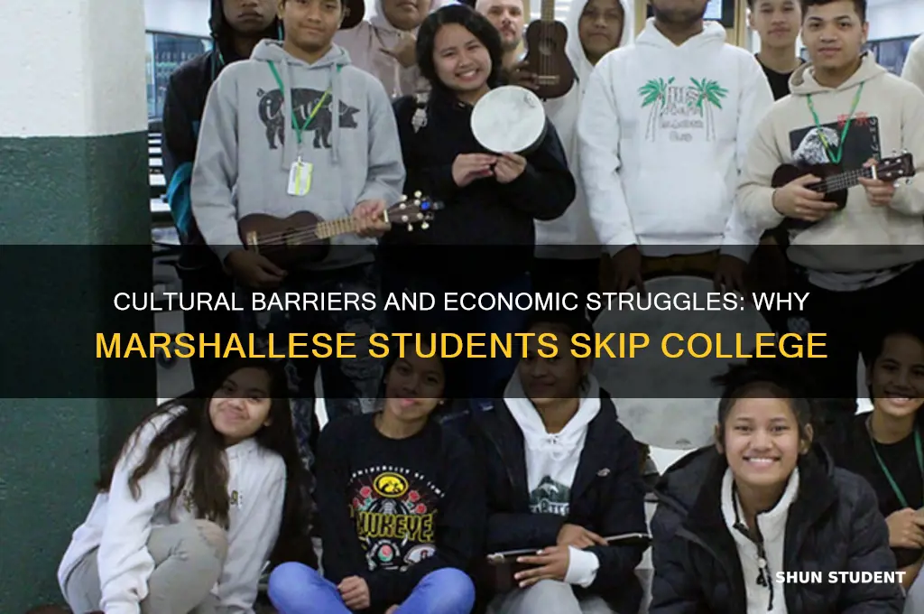 why will many marshallese students not go to college