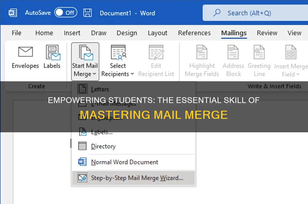 why would you teach your students how to mail merge