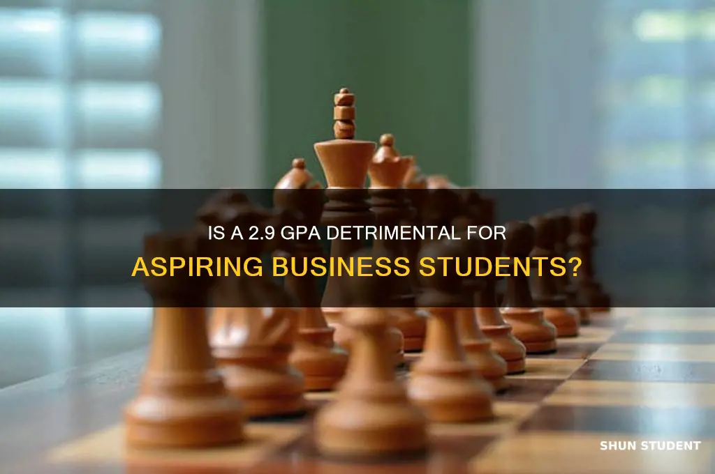 will a 2 9 gpa bad for business student
