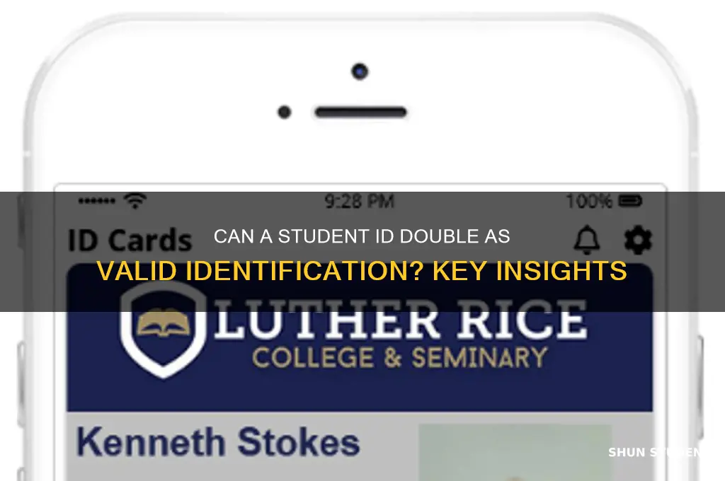 will a student card work as id