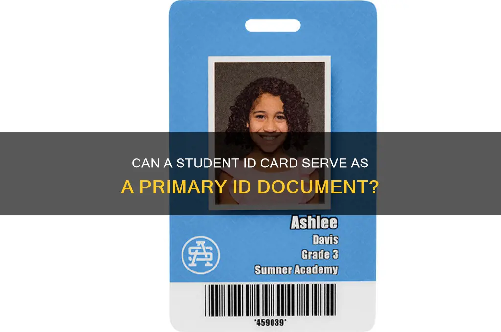will a student id card work for primary id documents