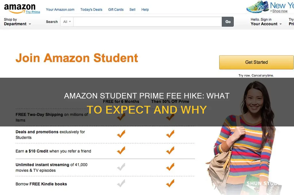 will amazon increase student prime fee