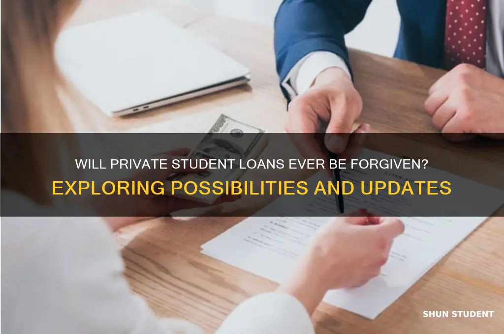 will any private student loans be forgiven