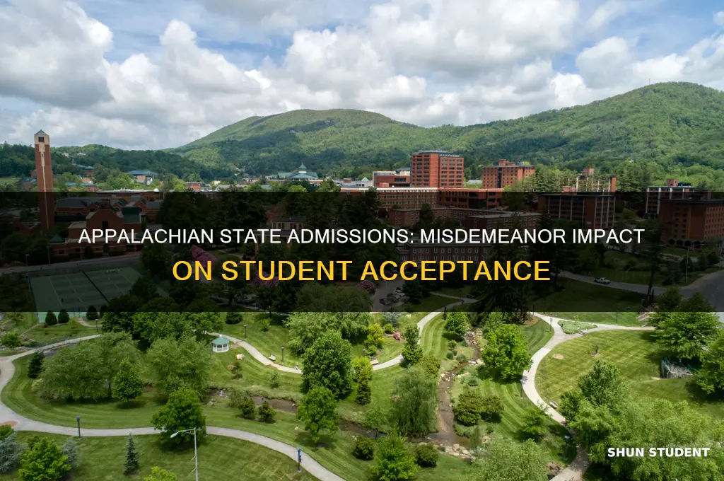 will appalachian state accept students with misdemeanor