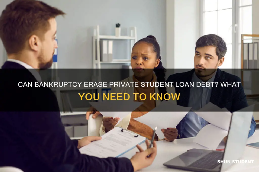 will bankruptcy discharge private student loans