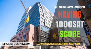 Can a 1000 SAT Score Secure Admission to Baruch College?