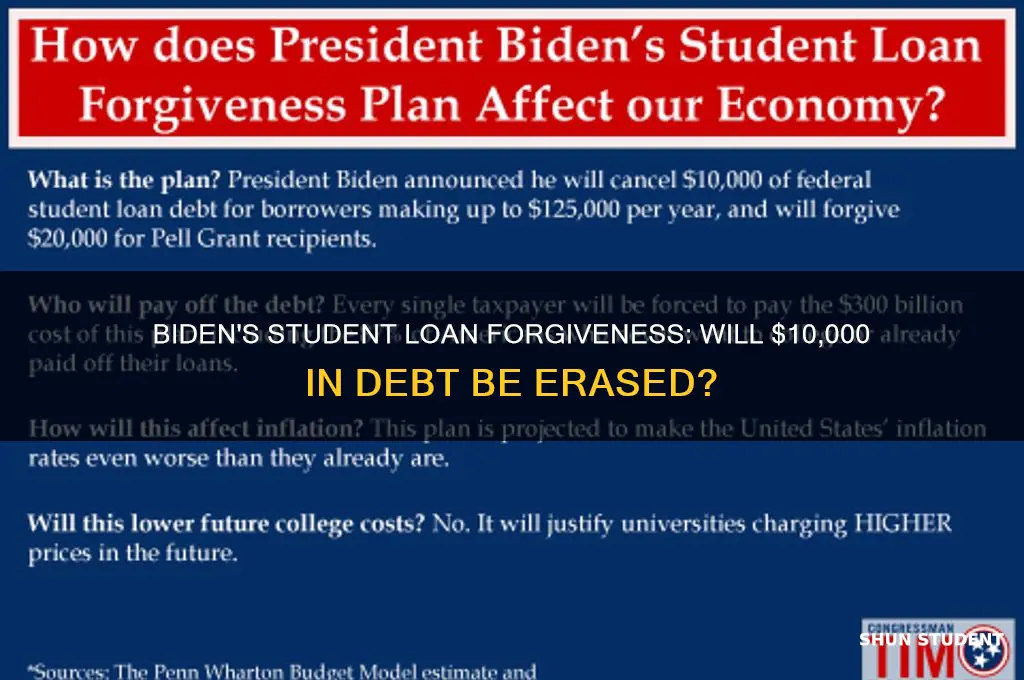 will biden forgive 10000 in student loans