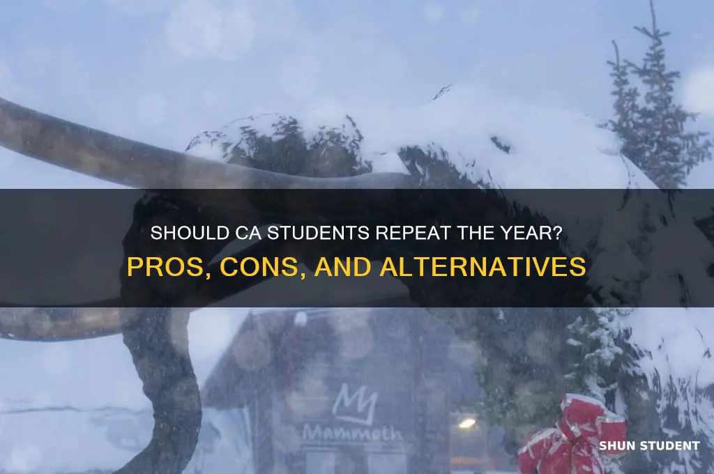 will ca students repeat the year