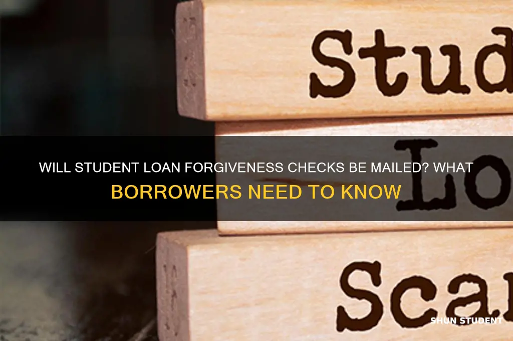 will checks be mailed for student loan forgiveness