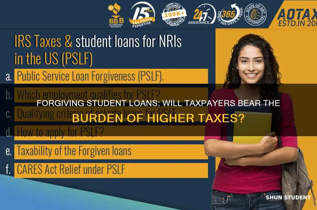 will forgiving student loans increase taxes