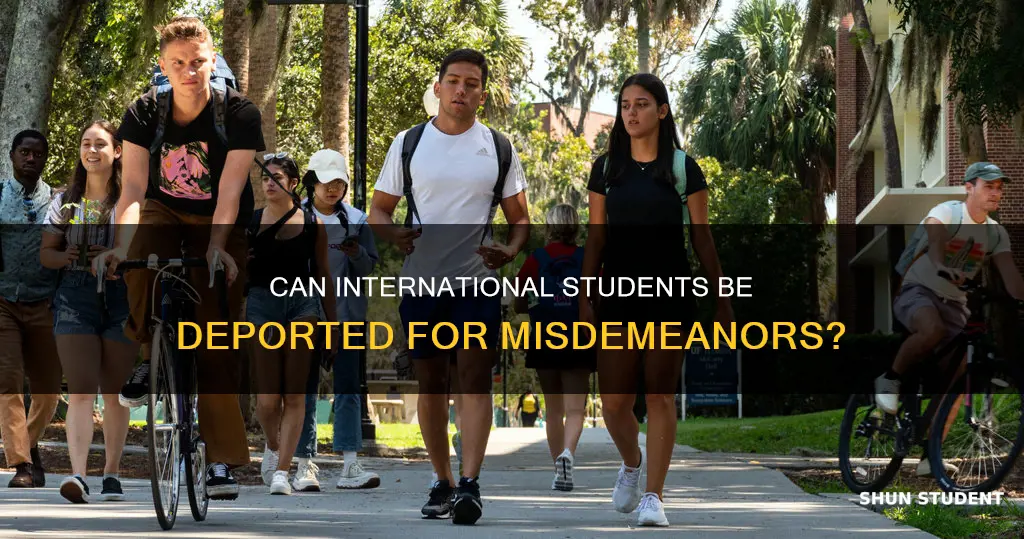 will international student get deported if get arrested