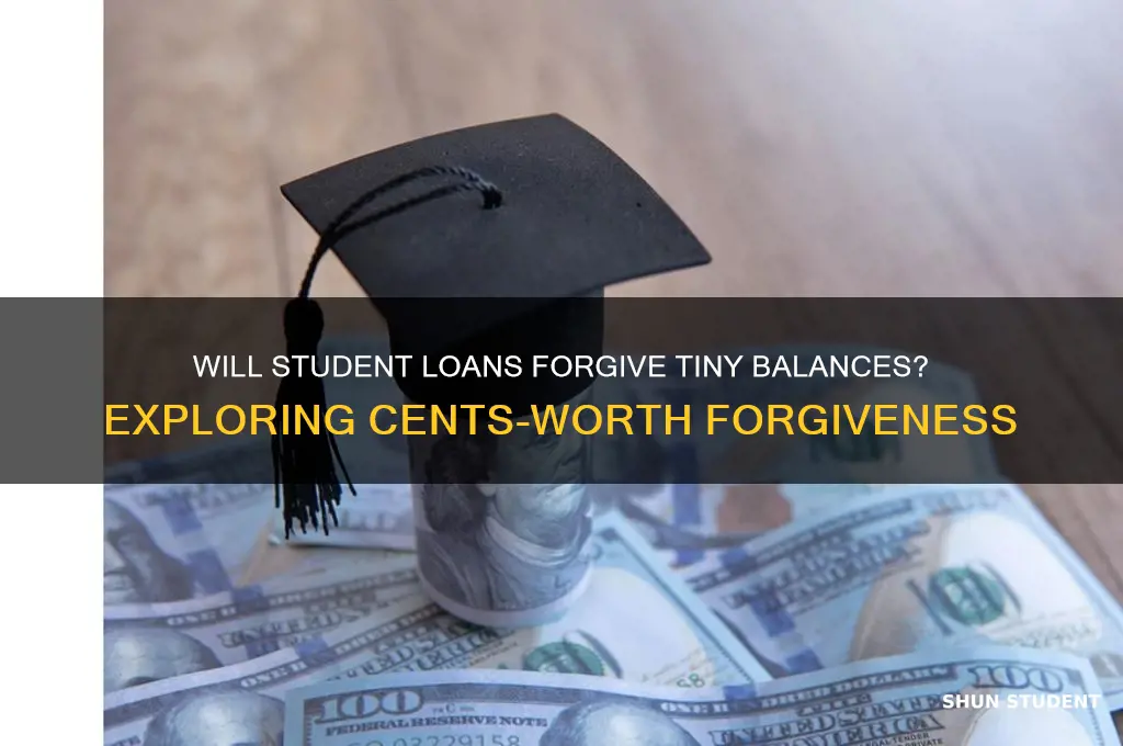 will student loans forgive several cents