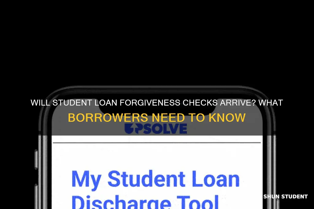 will we get checks for student loan forgiveness