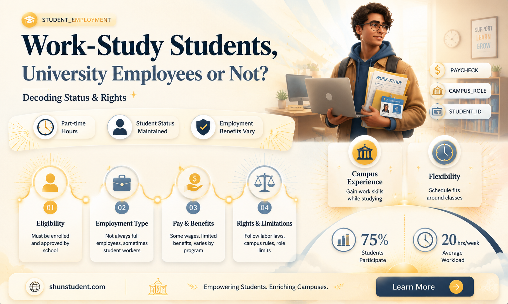 are work study students considered university employees