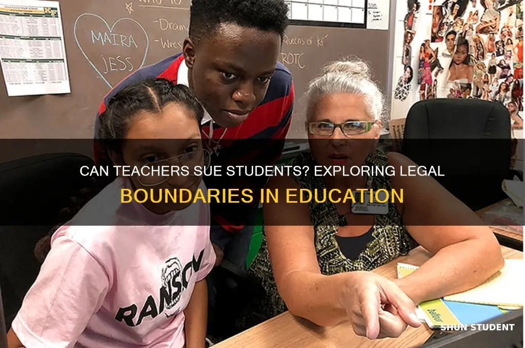 would teacher sue student