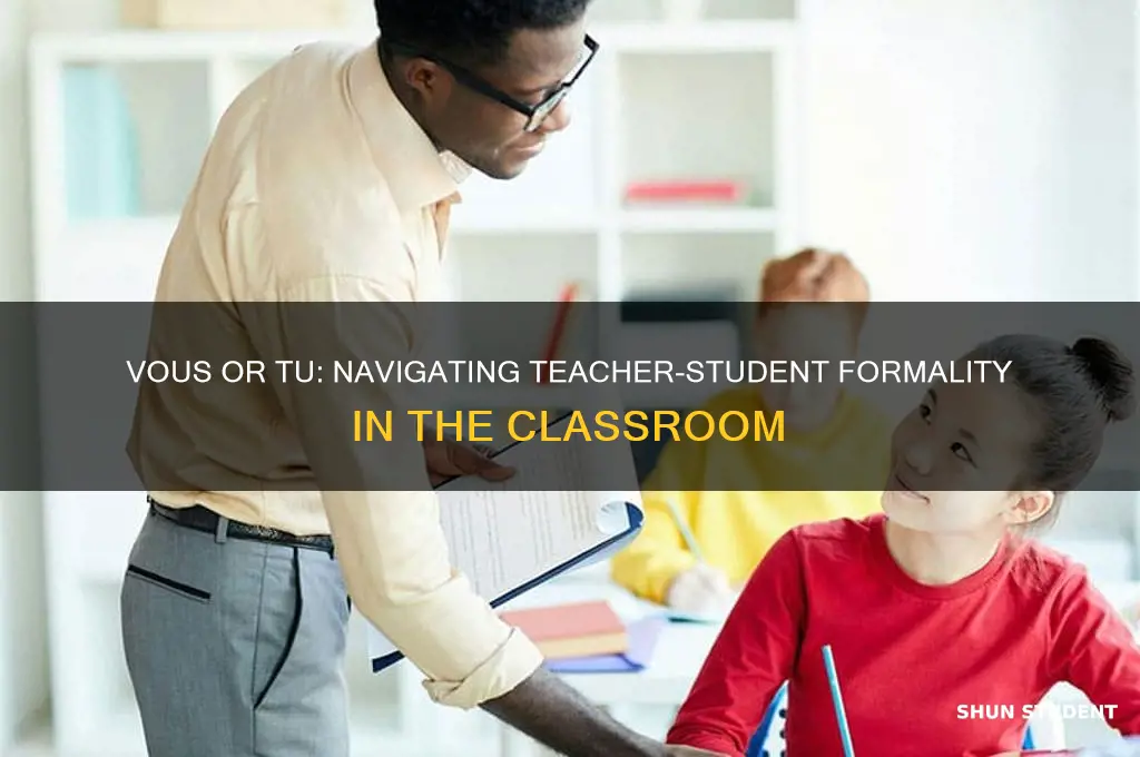 would teacher use vous or tu with students